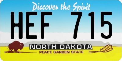 ND license plate HEF715