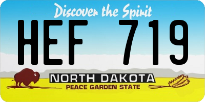 ND license plate HEF719