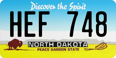 ND license plate HEF748