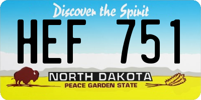 ND license plate HEF751