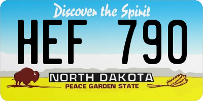 ND license plate HEF790