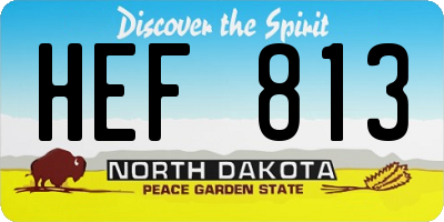 ND license plate HEF813