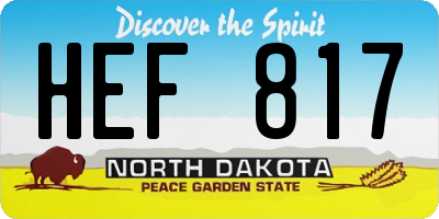 ND license plate HEF817
