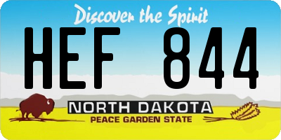ND license plate HEF844