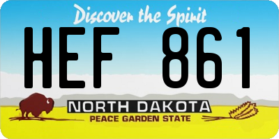 ND license plate HEF861