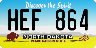 ND license plate HEF864
