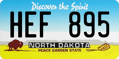 ND license plate HEF895