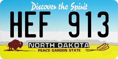 ND license plate HEF913