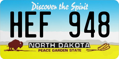 ND license plate HEF948