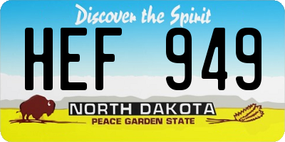 ND license plate HEF949