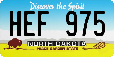 ND license plate HEF975