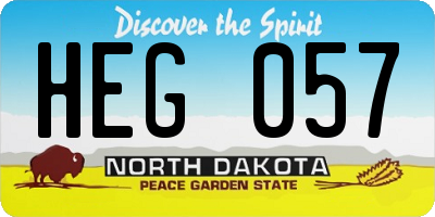 ND license plate HEG057