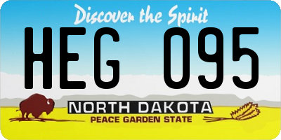 ND license plate HEG095