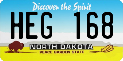 ND license plate HEG168