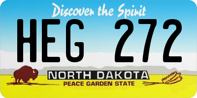 ND license plate HEG272