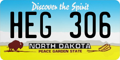 ND license plate HEG306