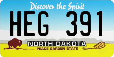 ND license plate HEG391