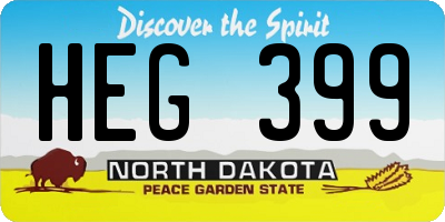 ND license plate HEG399