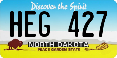 ND license plate HEG427