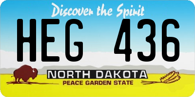 ND license plate HEG436