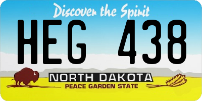 ND license plate HEG438