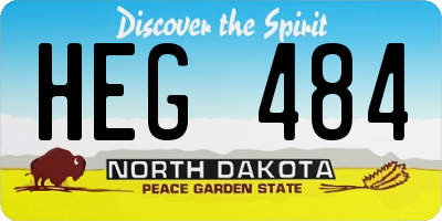 ND license plate HEG484