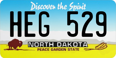 ND license plate HEG529