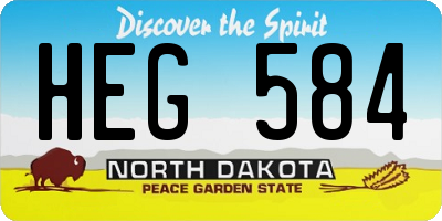 ND license plate HEG584