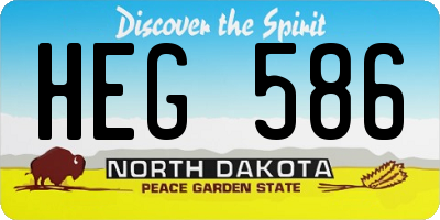 ND license plate HEG586