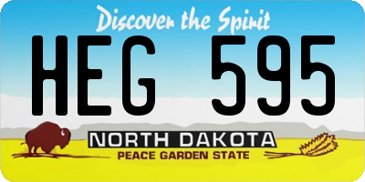 ND license plate HEG595