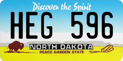 ND license plate HEG596