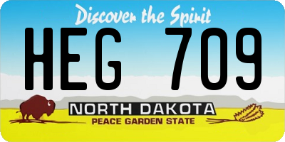 ND license plate HEG709