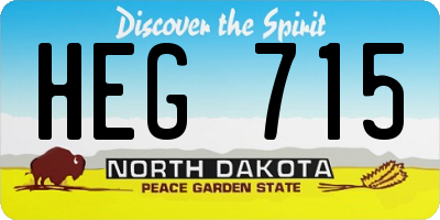 ND license plate HEG715