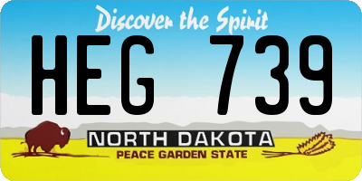ND license plate HEG739