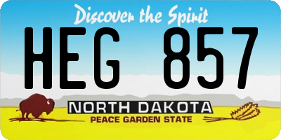 ND license plate HEG857