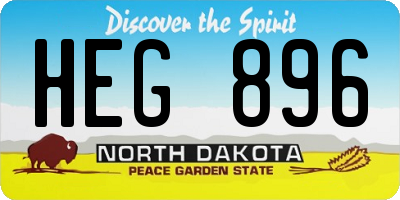 ND license plate HEG896