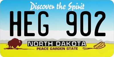 ND license plate HEG902