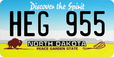 ND license plate HEG955