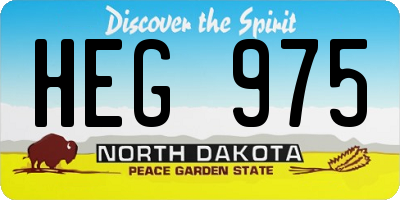 ND license plate HEG975
