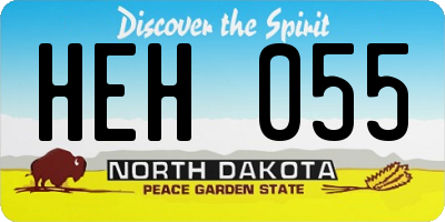 ND license plate HEH055