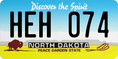 ND license plate HEH074