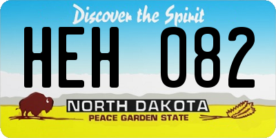 ND license plate HEH082
