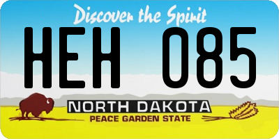 ND license plate HEH085