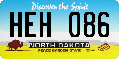 ND license plate HEH086