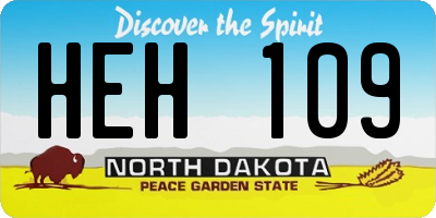ND license plate HEH109