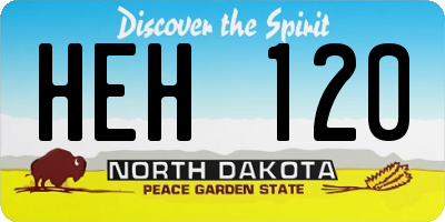 ND license plate HEH120