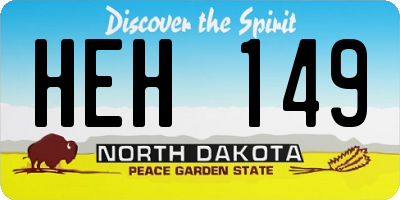 ND license plate HEH149