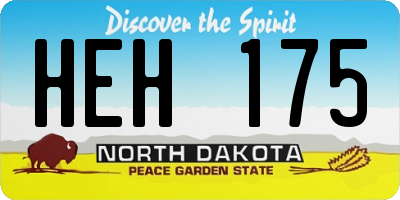 ND license plate HEH175