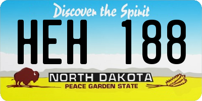 ND license plate HEH188