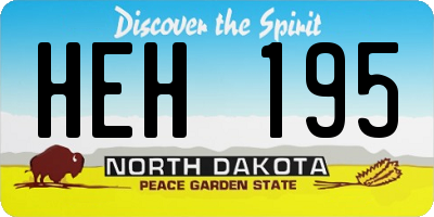 ND license plate HEH195